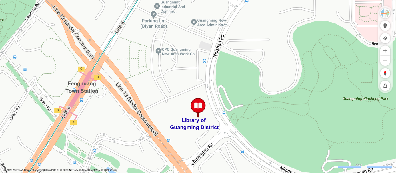 Map of Guangming District